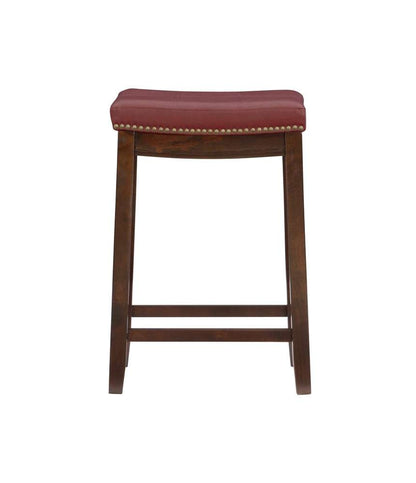 Linon Home Decor - Claridge Red Counter Stool - 55815RED01U veiw 2