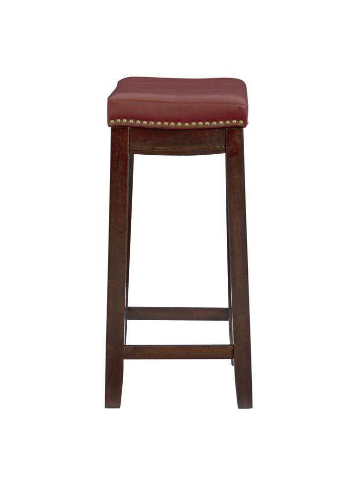 Linon Home Decor - Claridge Red Counter Stool - 55815RED01U veiw 3