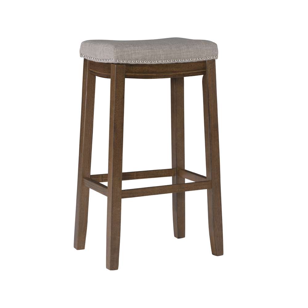 Linon Home Decor - Claridge Rustic Bar Stool - BS227GRY01U veiw 1