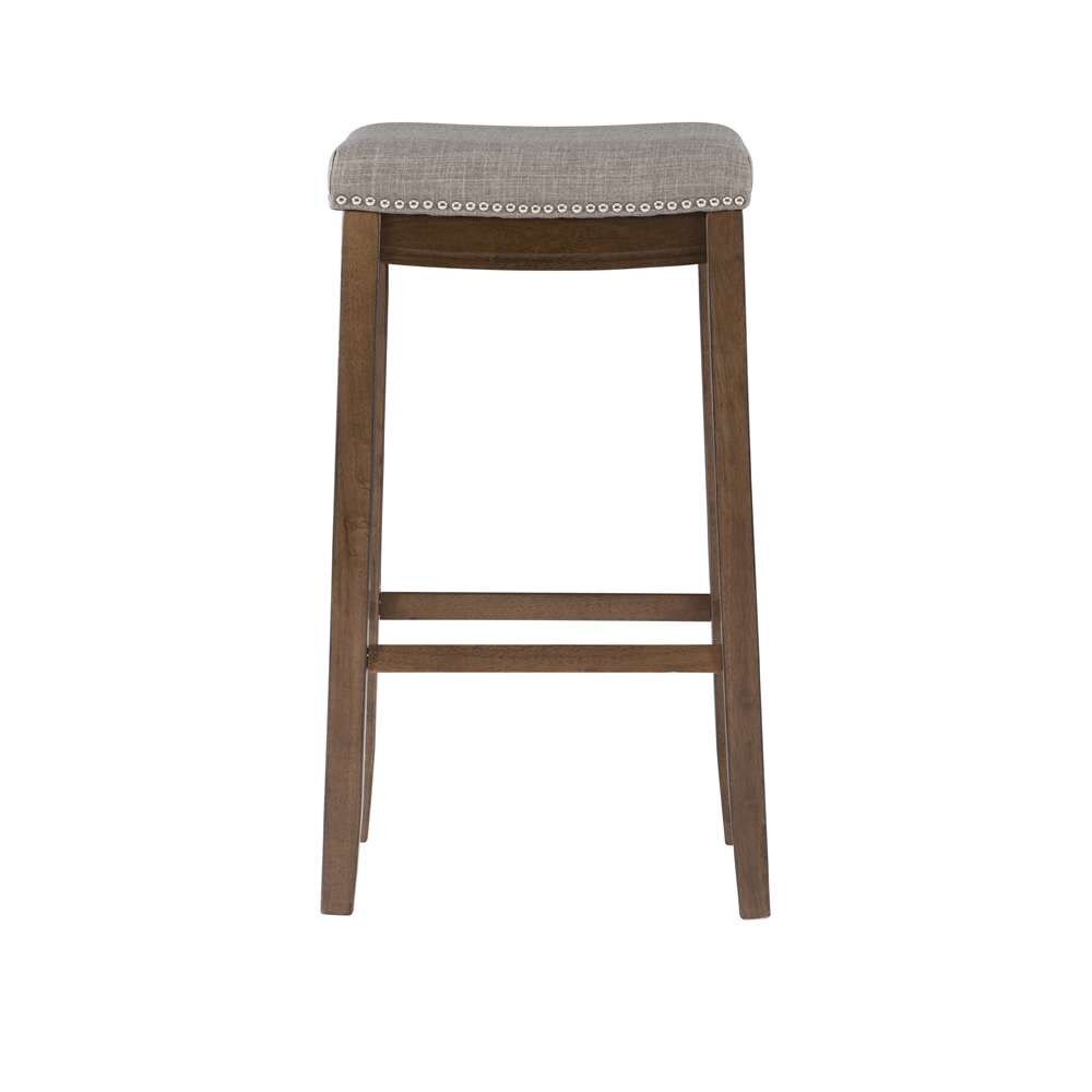 Linon Home Decor - Claridge Rustic Bar Stool - BS227GRY01U veiw 2