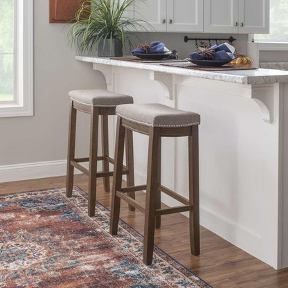 Linon Home Decor - Claridge Rustic Bar Stool - BS227GRY01U veiw 5