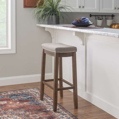 Linon Home Decor - Claridge Rustic Bar Stool - BS227GRY01U veiw 6