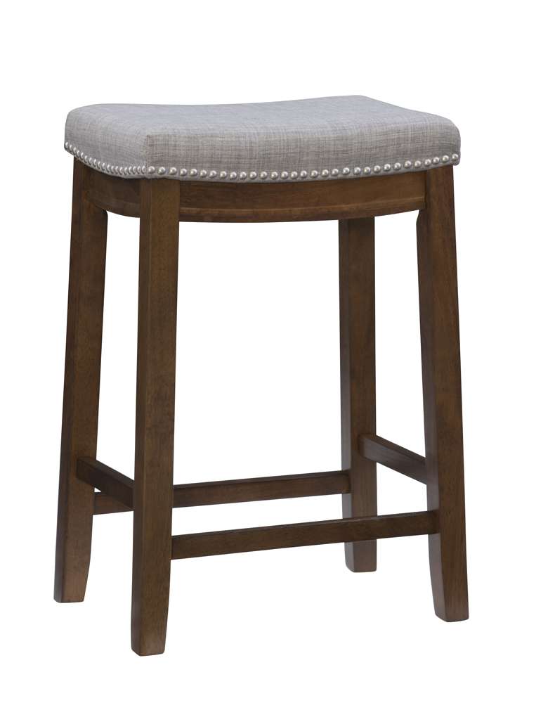 Linon Home Decor - Claridge Rustic Counter Stool - CS227GRY01U veiw 1