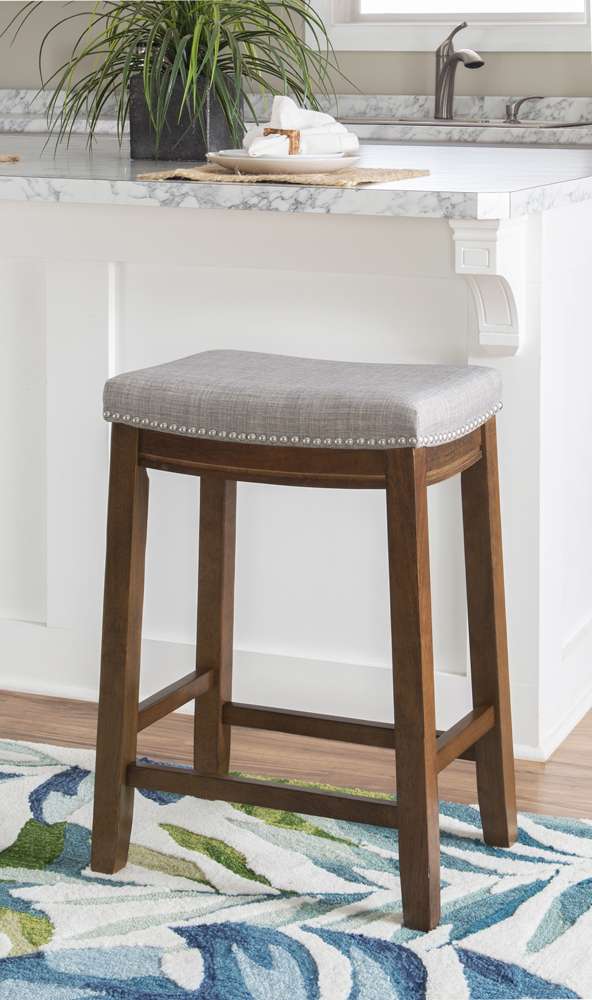 Linon Home Decor - Claridge Rustic Counter Stool - CS227GRY01U veiw 6