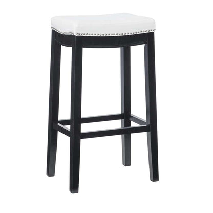 Linon Home Decor - Claridge White Bar Stool  - 55816WHTPU-01-KD-U veiw 1