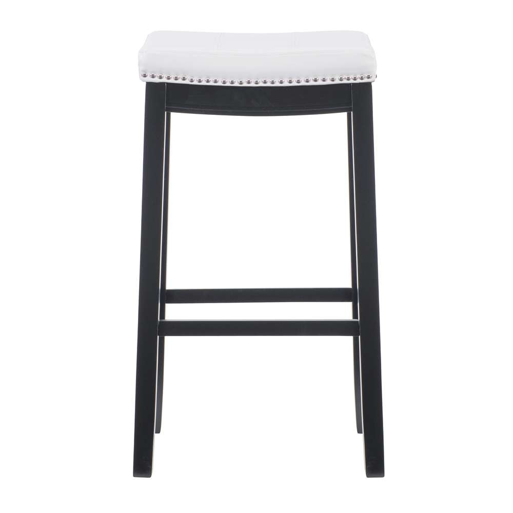 Linon Home Decor - Claridge White Bar Stool  - 55816WHTPU-01-KD-U veiw 2