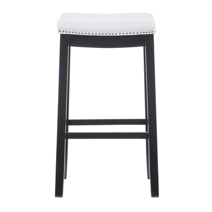 Linon Home Decor - Claridge White Bar Stool  - 55816WHTPU-01-KD-U veiw 2