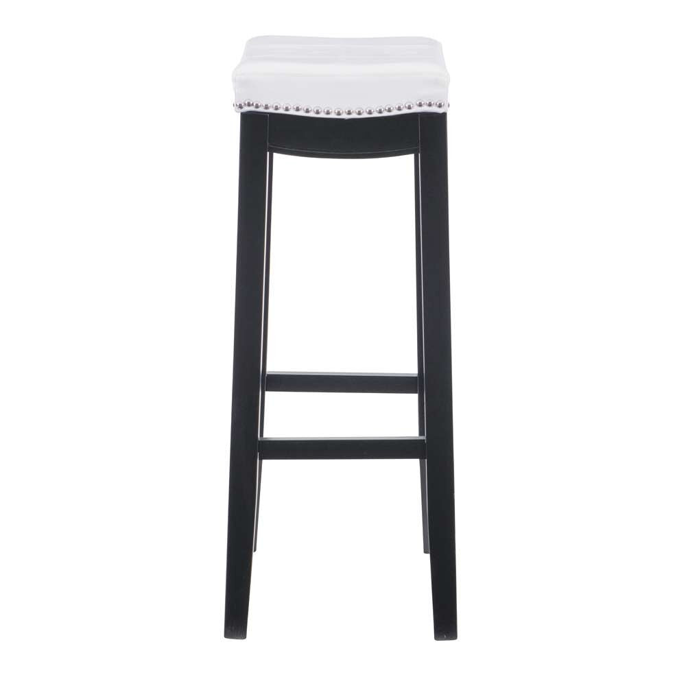 Linon Home Decor - Claridge White Bar Stool  - 55816WHTPU-01-KD-U veiw 3