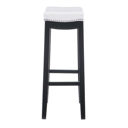 Linon Home Decor - Claridge White Bar Stool  - 55816WHTPU-01-KD-U veiw 3