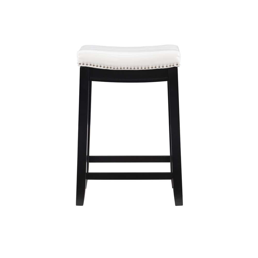 Linon Home Decor - Claridge White Counter Stool - 55815WHTPU-01-KD-U view 2