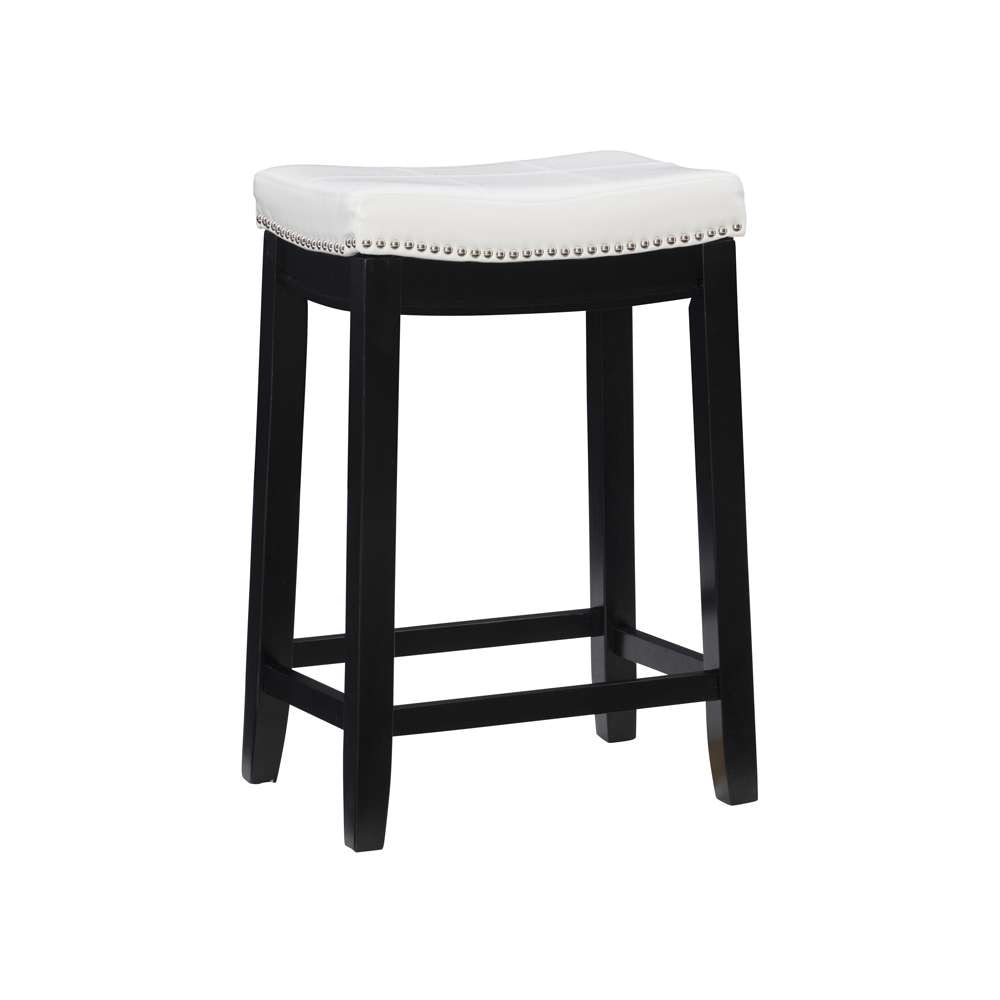 Linon Home Decor - Claridge White Counter Stool  - 55815WHTPU-01-KD-U veiw 1