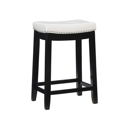 Linon Home Decor - Claridge White Counter Stool  - 55815WHTPU-01-KD-U veiw 1