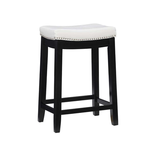Linon Home Decor - Claridge White Counter Stool  - 55815WHTPU-01-KD-U veiw 1