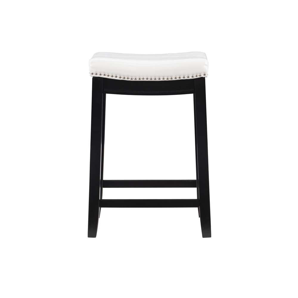 Linon Home Decor - Claridge White Counter Stool  - 55815WHTPU-01-KD-U veiw 2