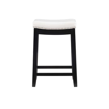 Linon Home Decor - Claridge White Counter Stool  - 55815WHTPU-01-KD-U veiw 2