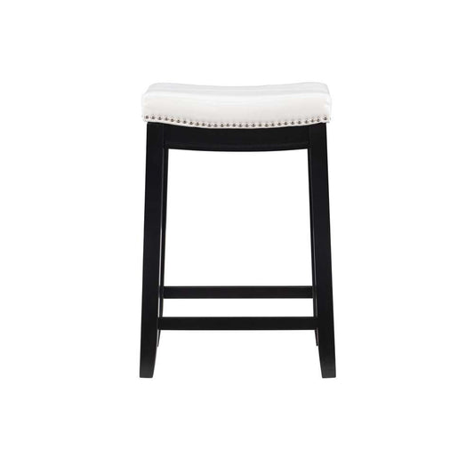 Linon Home Decor - Claridge White Counter Stool  - 55815WHTPU-01-KD-U veiw 2