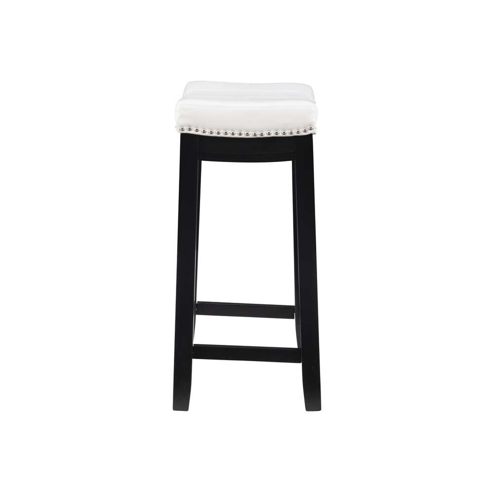Linon Home Decor - Claridge White Counter Stool  - 55815WHTPU-01-KD-U veiw 3