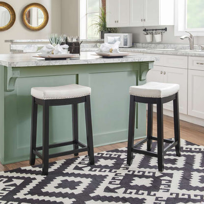 Linon Home Decor - Claridge White Counter Stool  - 55815WHTPU-01-KD-U veiw 5