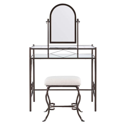 Linon Home Decor - Clarisse Metal Vanity Set - 58950MTL-01-KD-U veiw 2