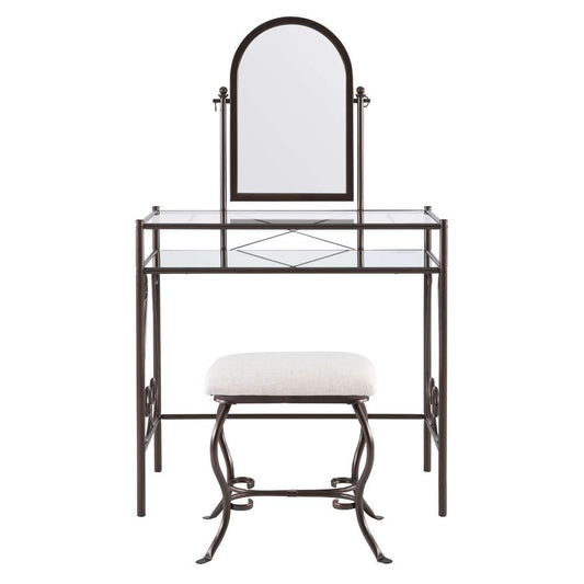 Linon Home Decor - Clarisse Metal Vanity Set - 58950MTL-01-KD-U veiw 2