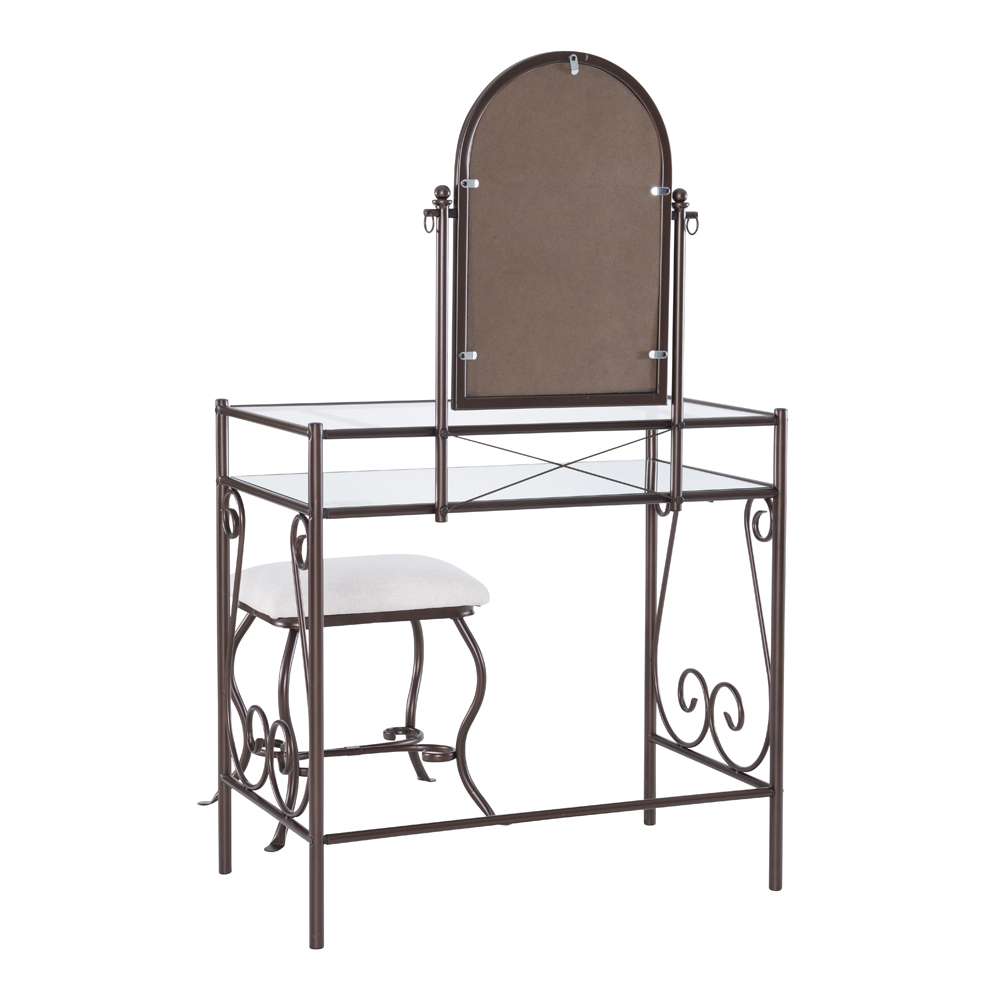 Linon Home Decor - Clarisse Metal Vanity Set - 58950MTL-01-KD-U veiw 4