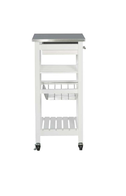 Linon Home Decor - Clarke White Kitchen Cart - KI095WHT01U veiw 4