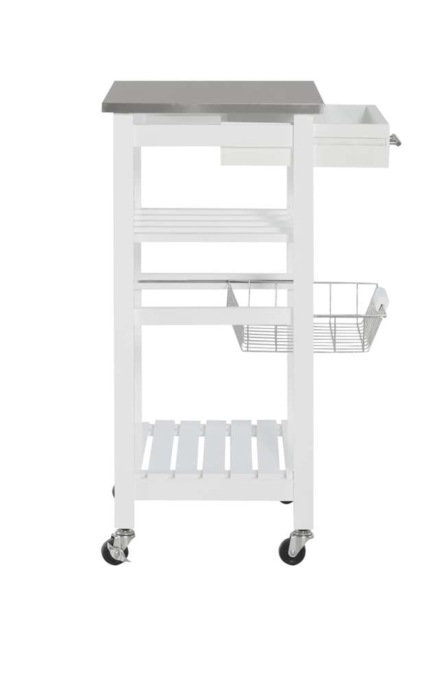 Linon Home Decor - Clarke White Kitchen Cart - KI095WHT01U veiw 5
