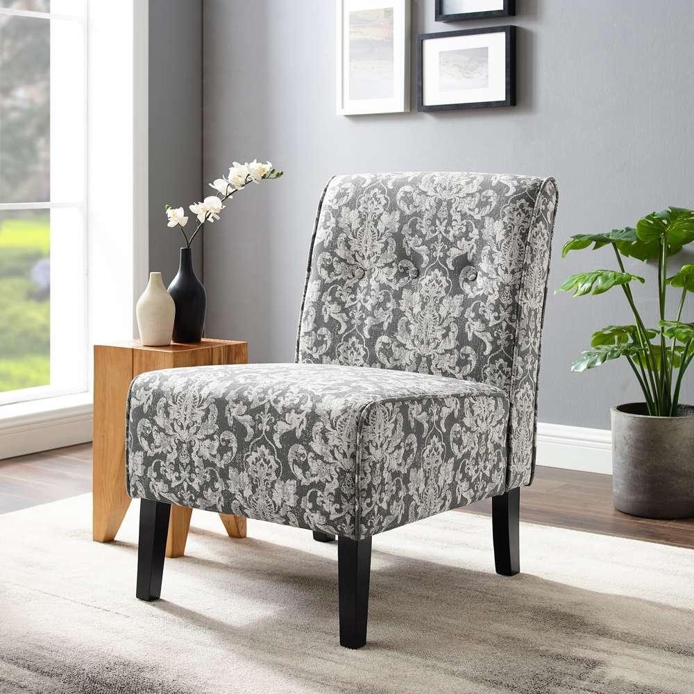 Linon Home Decor - Coco Accent Chair - Gray Damask - 36096GDAM-01-KD-U veiw 1