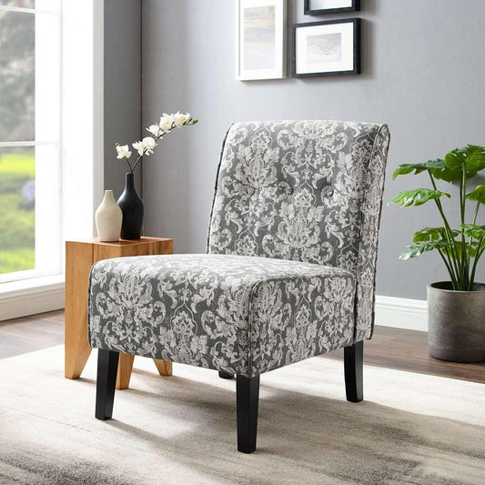 Linon Home Decor - Coco Accent Chair - Gray Damask - 36096GDAM-01-KD-U veiw 1