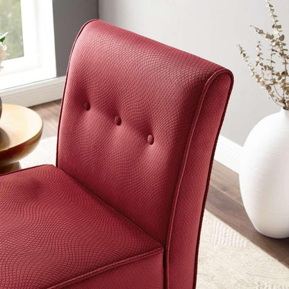 Linon Home Decor - Coco Accent Chair - Red - 36096RED-01-KD-U veiw 2