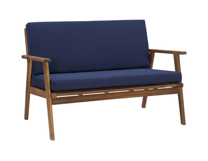 Linon Home Decor - Cole Outdoor Chat 4 Piece Seating Set With Blue Cushions - OD27BLUSETABU veiw 3