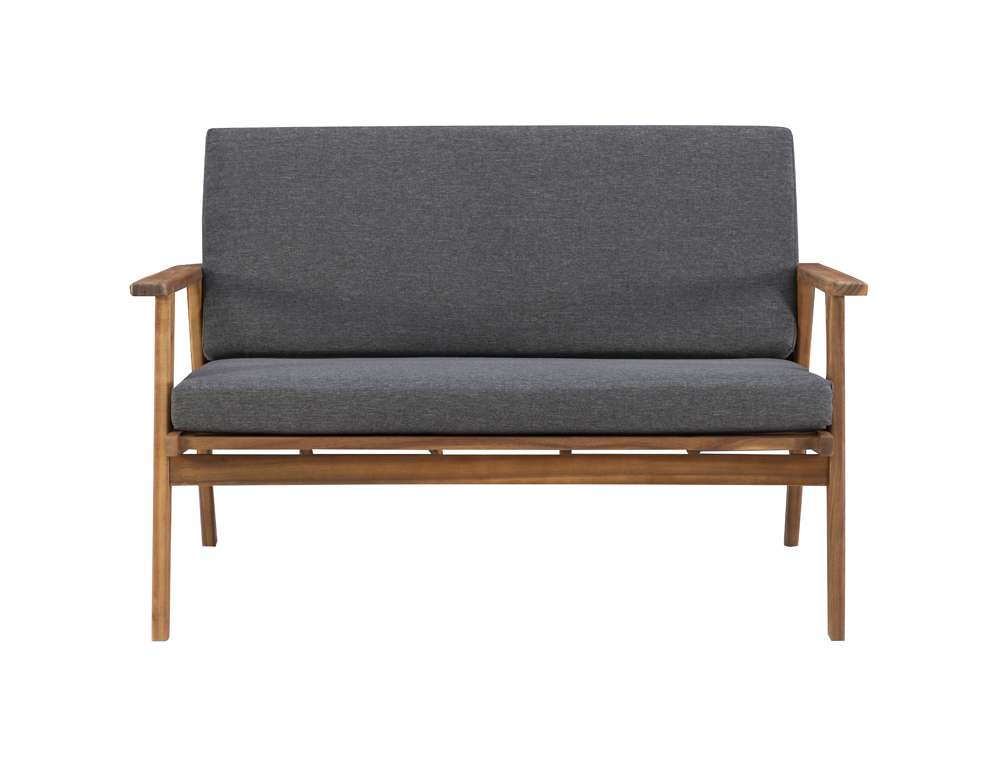 Linon Home Decor - Cole Outdoor Chat 4 Piece Seating Set With Grey Cushions - OD27GRYSETABU veiw 4