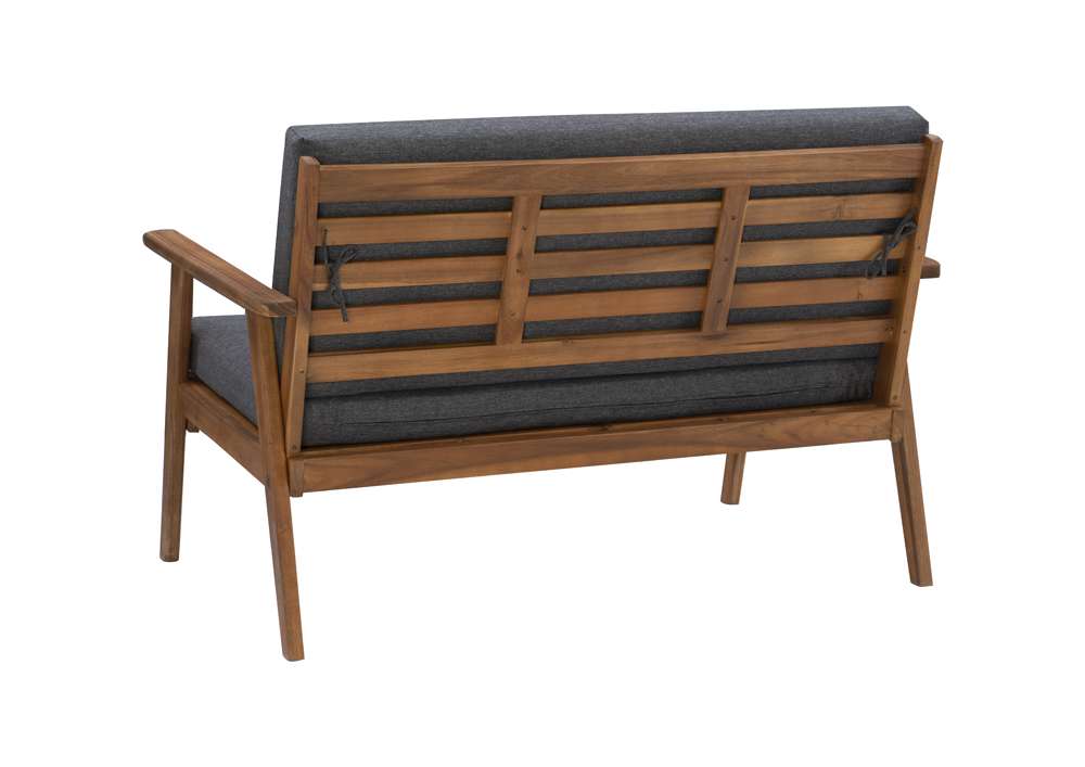 Linon Home Decor - Cole Outdoor Chat 4 Piece Seating Set With Grey Cushions - OD27GRYSETABU veiw 6