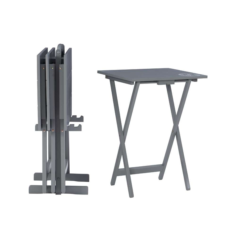 Linon Home Decor - Compass Tray Table Set - TT503GRYST01U veiw 4