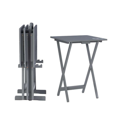 Linon Home Decor - Compass Tray Table Set - TT503GRYST01U veiw 4