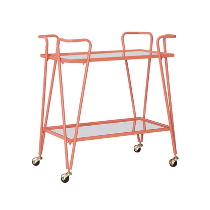 Linon Home Decor - Coral Mid-Century Bar Cart - KI108CORLKD01 veiw 1