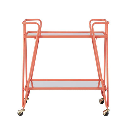 Linon Home Decor - Coral Mid-Century Bar Cart - KI108CORLKD01 veiw 2