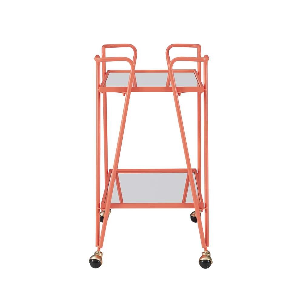 Linon Home Decor - Coral Mid-Century Bar Cart - KI108CORLKD01 veiw 3