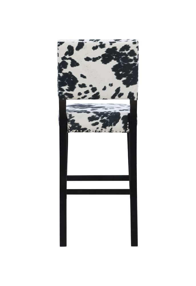 Linon Home Decor - Corey Black Cow Print Bar Stool - BS041COW01U veiw 5
