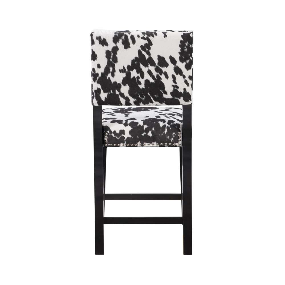 Linon Home Decor - Corey Black Cow Print Counter Stool - CS038COW01U veiw 5