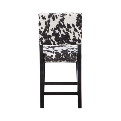 Linon Home Decor - Corey Black Cow Print Counter Stool - CS038COW01U veiw 5