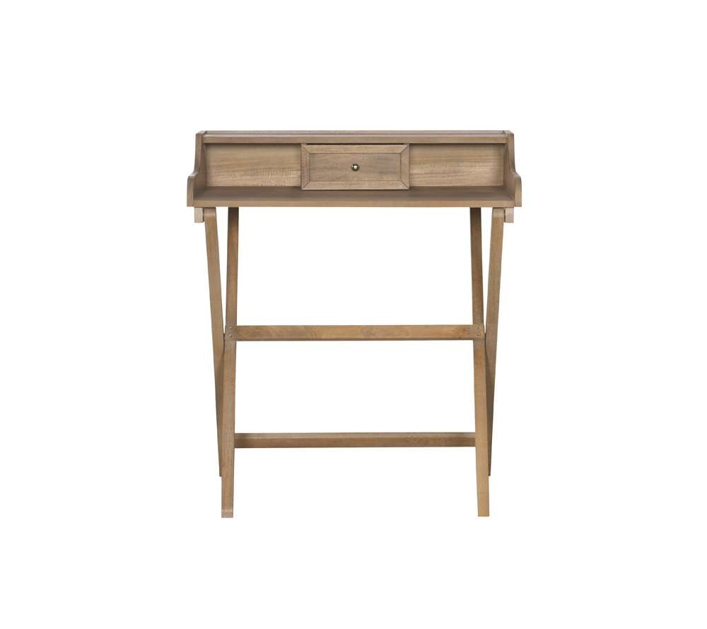 Linon Home Decor - Coy Rustic Brown Folding Desk - FD26GRYWH01U veiw 3