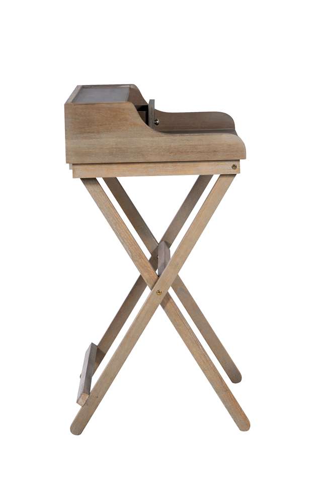Linon Home Decor - Coy Rustic Brown Folding Desk - FD26GRYWH01U veiw 5
