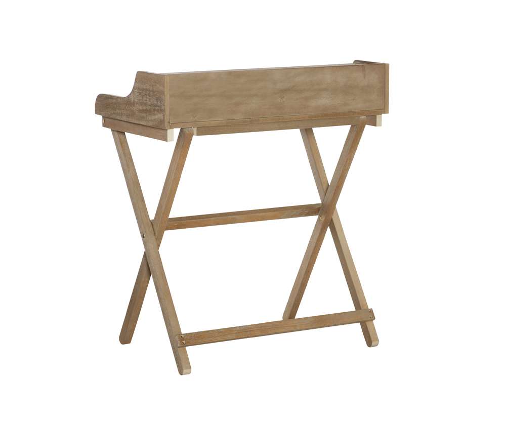 Linon Home Decor - Coy Rustic Brown Folding Desk - FD26GRYWH01U veiw 6