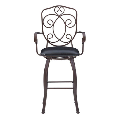 Linon Home Decor - Crested Back Bar Stool 30 - 02787MTL-01-KD-U veiw 2