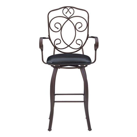 Linon Home Decor - Crested Back Bar Stool 30 - 02787MTL-01-KD-U veiw 2