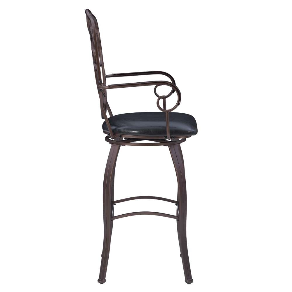 Linon Home Decor - Crested Back Bar Stool 30 - 02787MTL-01-KD-U veiw 3