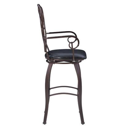 Linon Home Decor - Crested Back Bar Stool 30 - 02787MTL-01-KD-U veiw 3