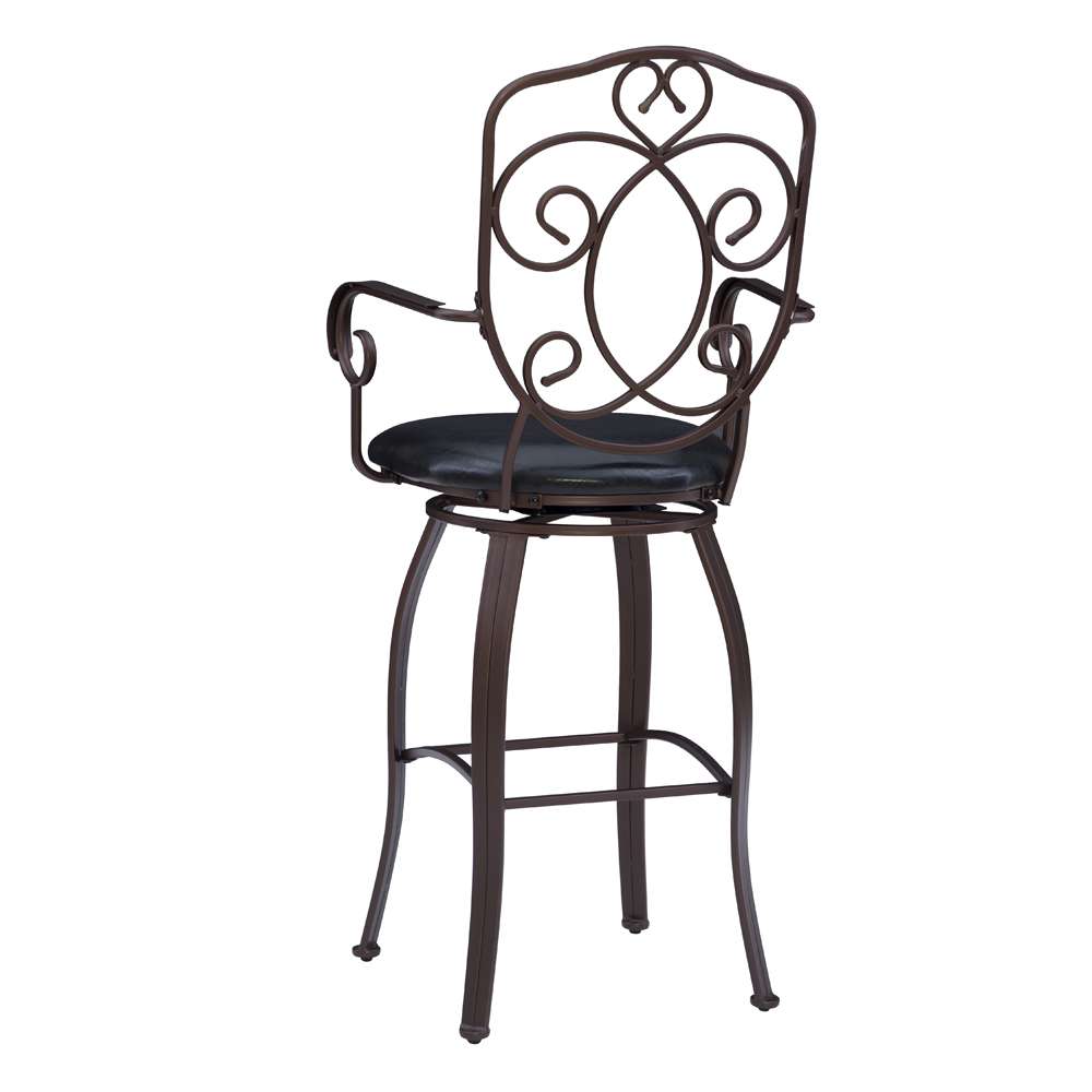 Linon Home Decor - Crested Back Bar Stool 30 - 02787MTL-01-KD-U veiw 4