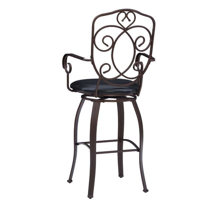 Linon Home Decor - Crested Back Bar Stool 30 - 02787MTL-01-KD-U veiw 4